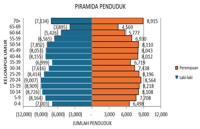 Piramida Penduduk Kabupaten Klungkung tahun 2024